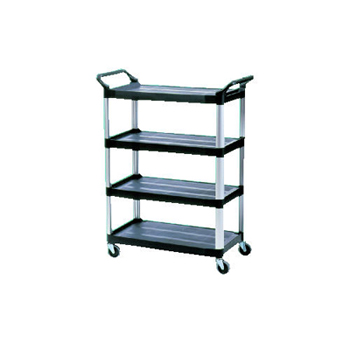 Rubbermaid® Commercial Open Sided Utility Cart- Four Shelf