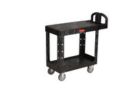 Rubbermaid® Commercial Flat Shelf Utility Cart- Black