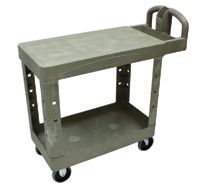 Rubbermaid® Commercial Flat Shelf Utility Cart- Beige