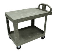 Rubbermaid® Commercial Flat Shelf Utility Cart- Beige