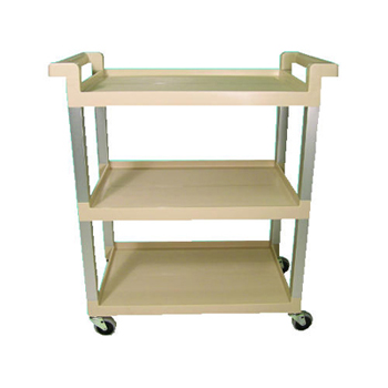 Rubbermaid® Service Cart with Brushed Aluminum Uprights