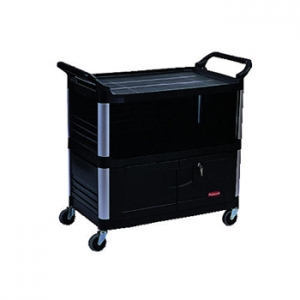 Rubbermaid 9T66 2 Shelf Utility Cart, Black