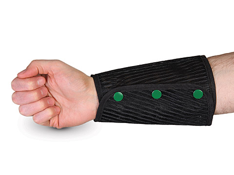 SLNM9D Superior Glove® Ballistic Nylon Mesh Cut Resistant Protective Sleeves w/ Dome-Snap Closure