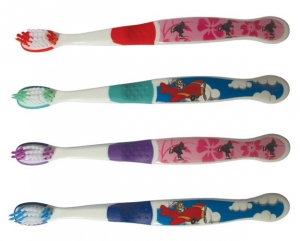 #10777 Oraline® Stage 2 Child's Disposable Soft Toothbrushes w/ 2 Handle Prints