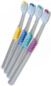 #10901B OraBrite® Premium OraDent Clear Toothbrushes with Power Tip Bristles