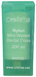 #48060 OraLine Mint Waxed Nylon Dental Floss (200 yd.)