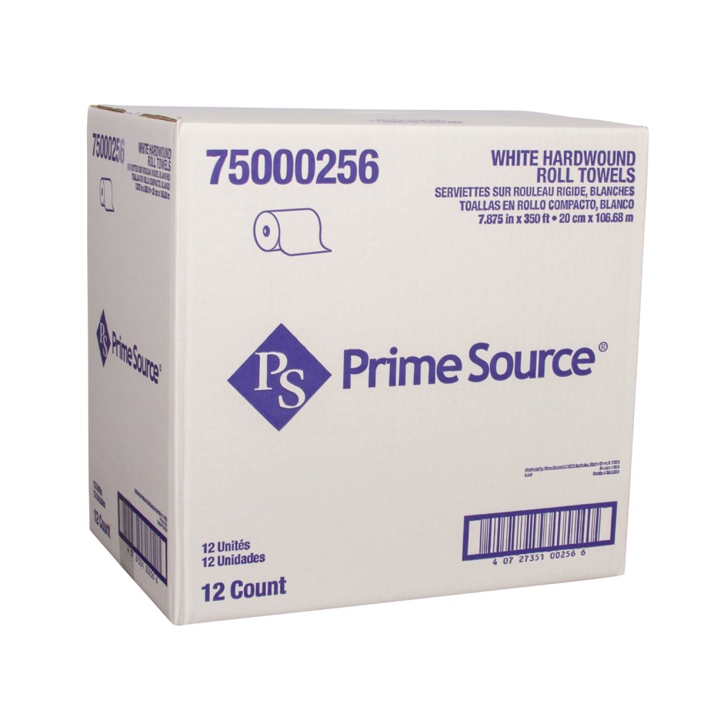 75000256 Prime Source® Hard Roll Towels, White (12/350')