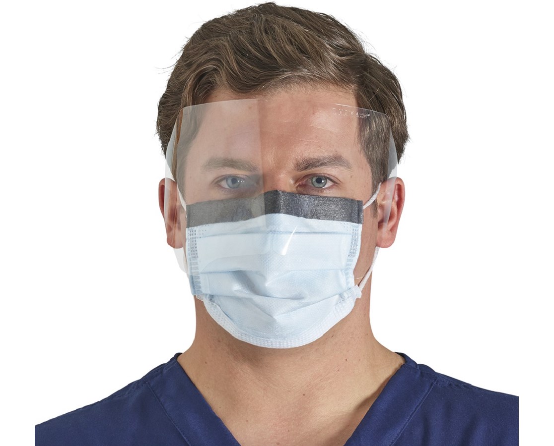 Fluidshield® Level 3 FogFree SoSoft® Procedure Visor Masks Sensitive Skin Shield Masks