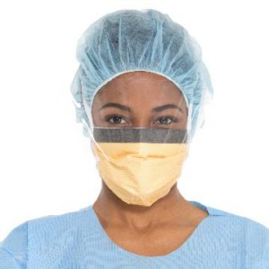 28804 Halyard® FluidShield® Level 3 Fog-Free Pleated Surgical Face Mask w/ Ties, So-Soft Lining and WrapAround Visor