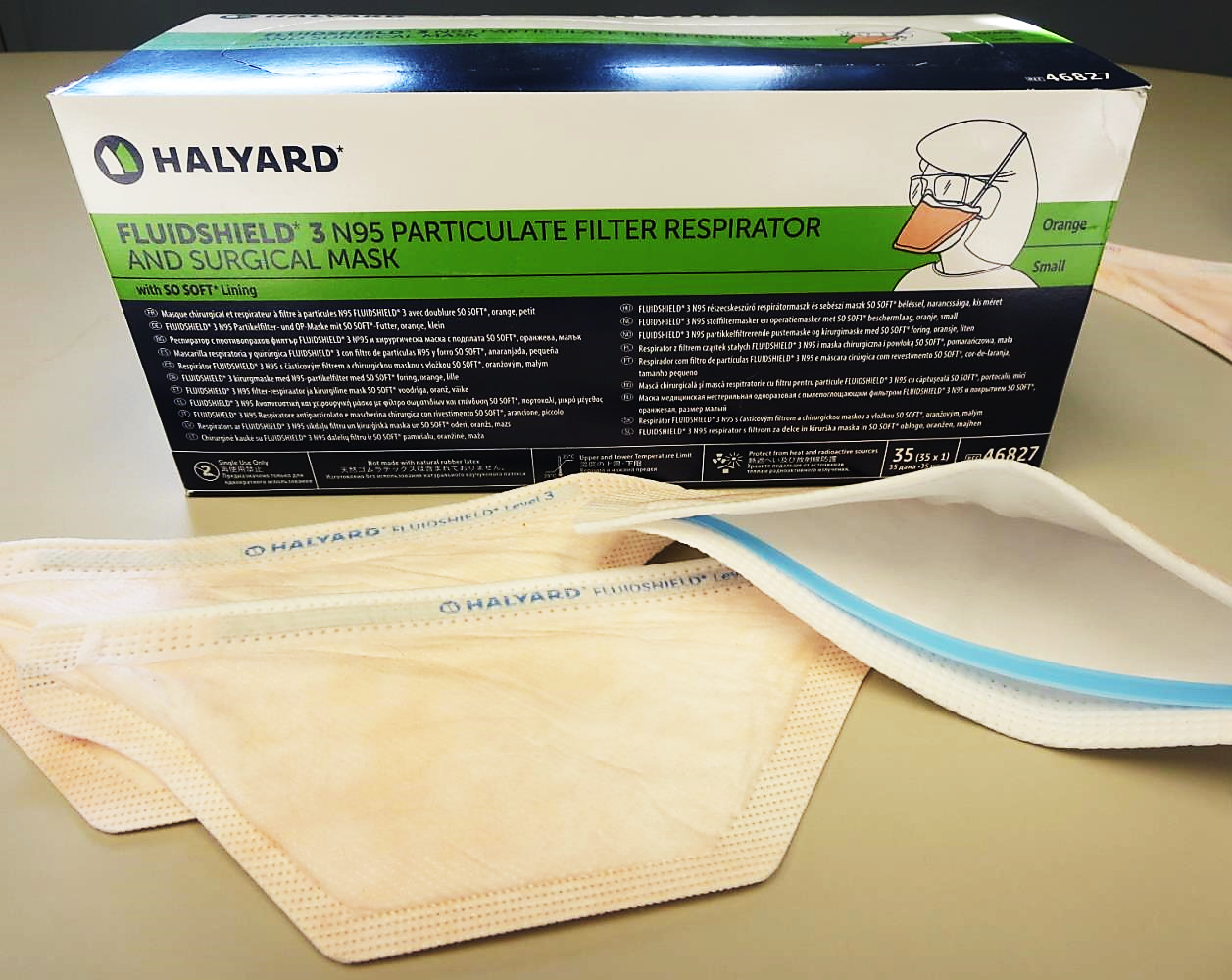 46827 Halyard® FluidShield Level 3 Filtering Surgical Masks