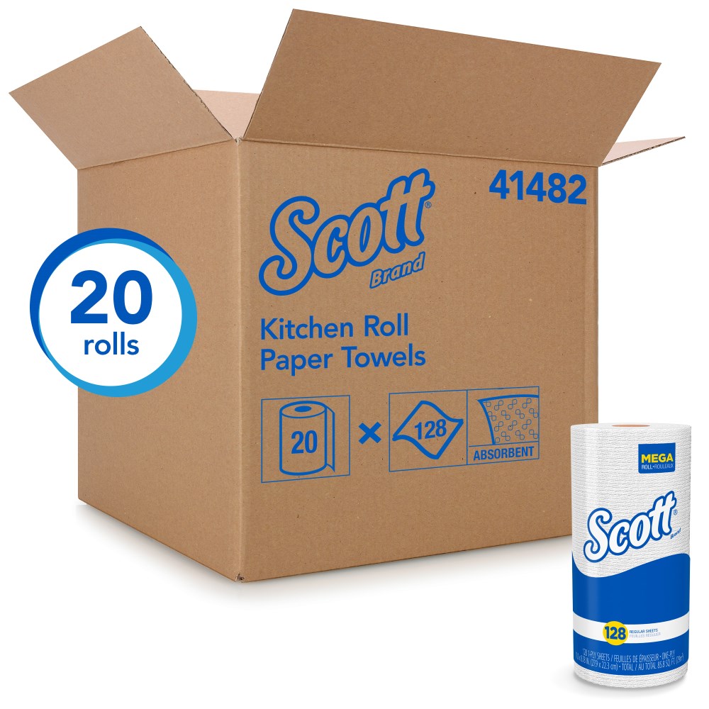 Kimberly Clark® Scott® 41482 Mega Kitchen Roll Paper Towels (20/128ct)