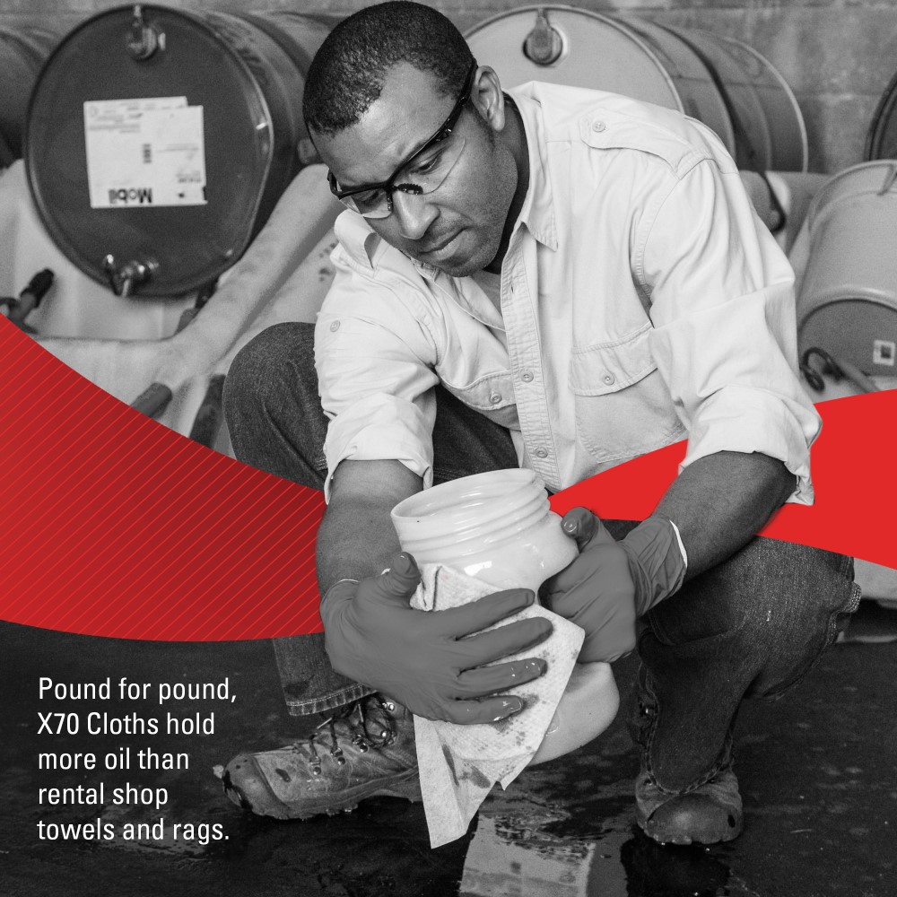 Wypall® X70 Heavy Industrial Wipers Extended Use Reusable Shop Cloths